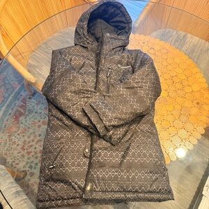 Columbia Black and Gray Hooded Jacket